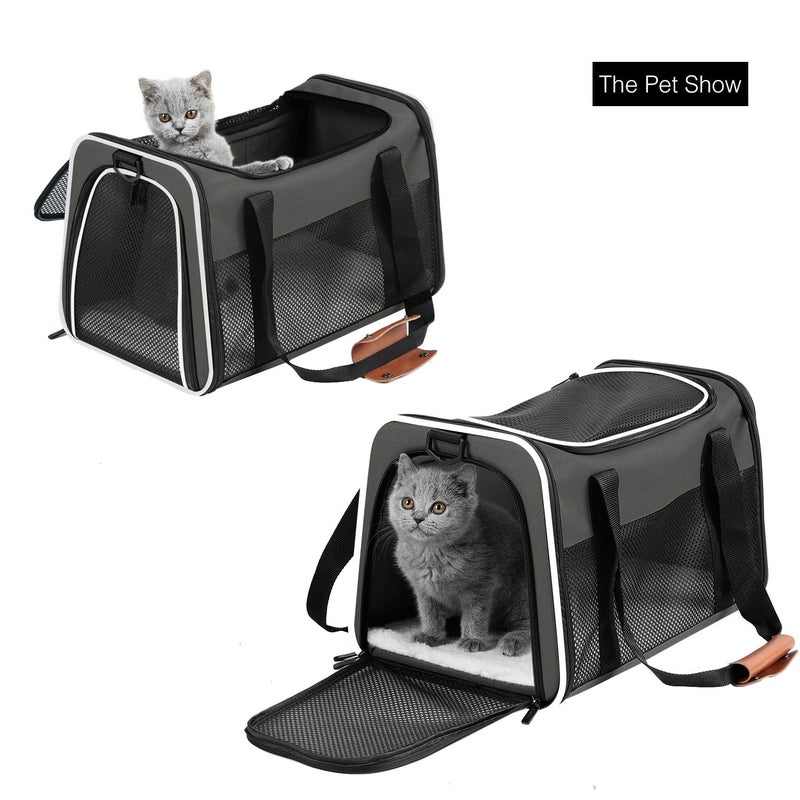 Akinerri Cat Carrier - Portable Foldable Dog Pet Carrier, Soft-Sided Pet Bag up to 28 Lbs, Airline Approved Travel Puppy Carrier - Image 3